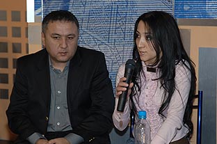 Cinema director Rustam Sagdiev and fashion designer Saida Amir.